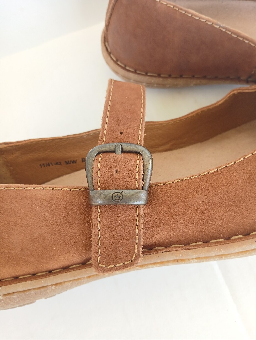 Born Naomi Nubuck Leather Mary Jane Flat Size 11 - Picture 5 of 9